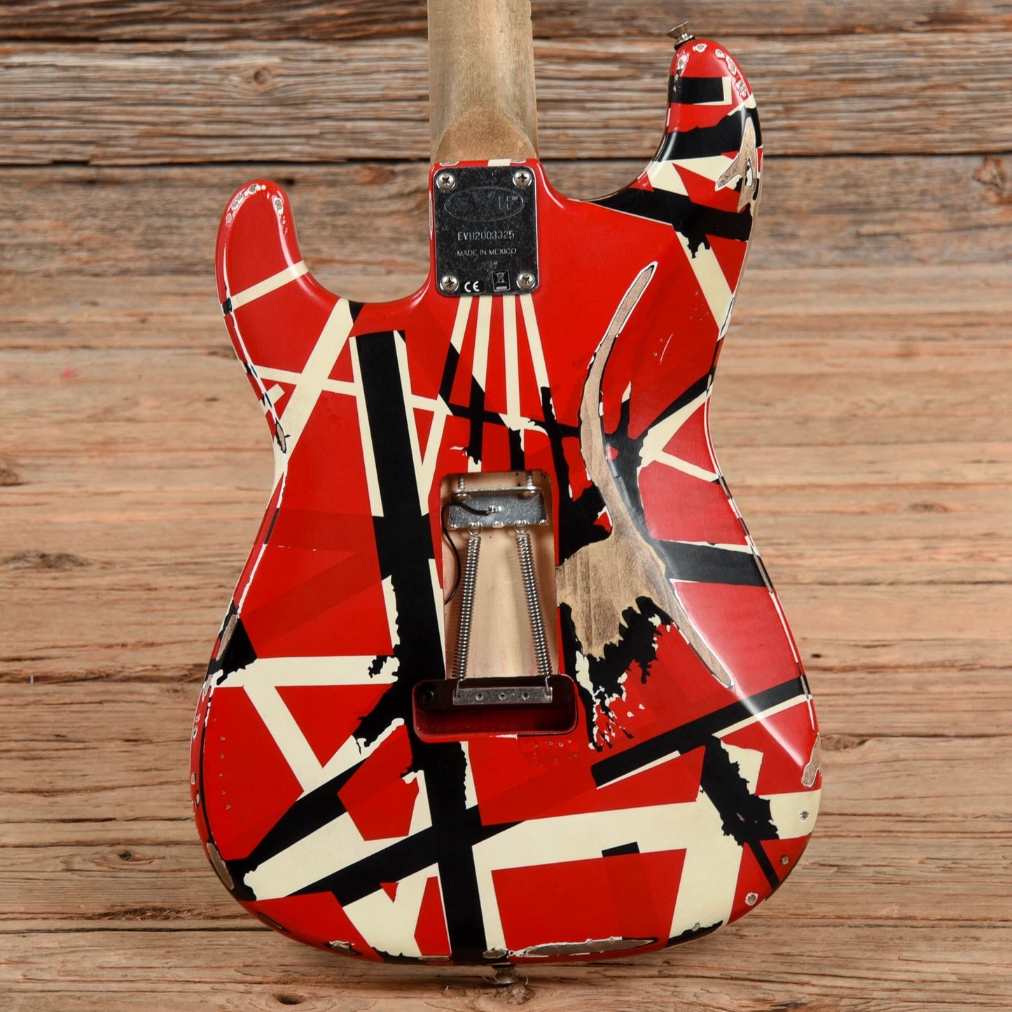 EVH Striped Series Frankie Red White Black Relic Red White Black 2021 Electric Guitars / Solid Body