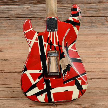 EVH Striped Series Frankie Red White Black Relic Red White Black 2021 Electric Guitars / Solid Body