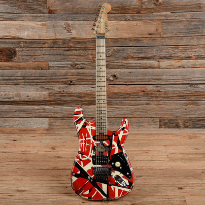 EVH Striped Series Frankie Red White Black Relic Red White Black 2021 Electric Guitars / Solid Body