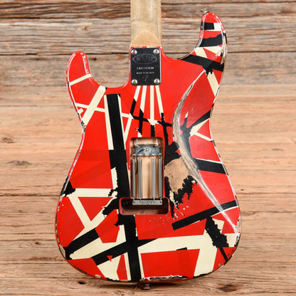 EVH Striped Series Frankie Relic Red / White / Black Stripes 2020 Electric Guitars / Solid Body
