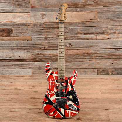EVH Striped Series Frankie Relic Red / White / Black Stripes 2020 Electric Guitars / Solid Body