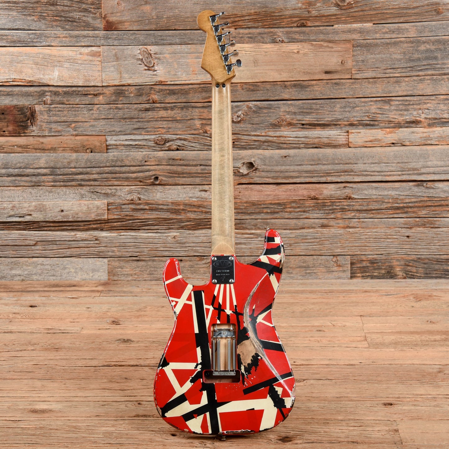 EVH Striped Series Frankie Relic Red / White / Black Stripes 2020 Electric Guitars / Solid Body