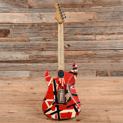 EVH Striped Series Frankie Relic Red / White / Black Stripes 2020 Electric Guitars / Solid Body