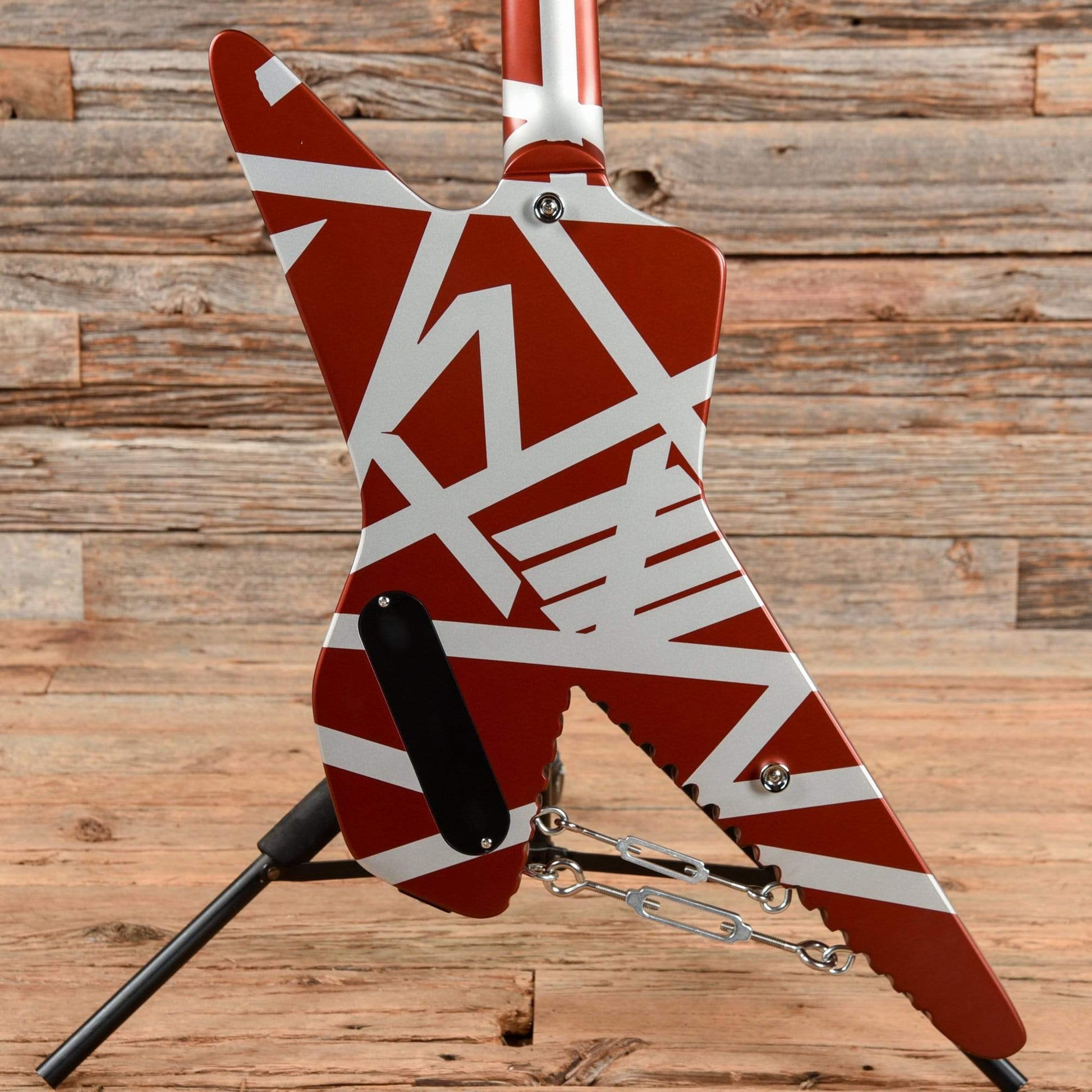 EVH Striped Series Shark Burgundy/Silver Stripes 2019 Electric Guitars / Solid Body