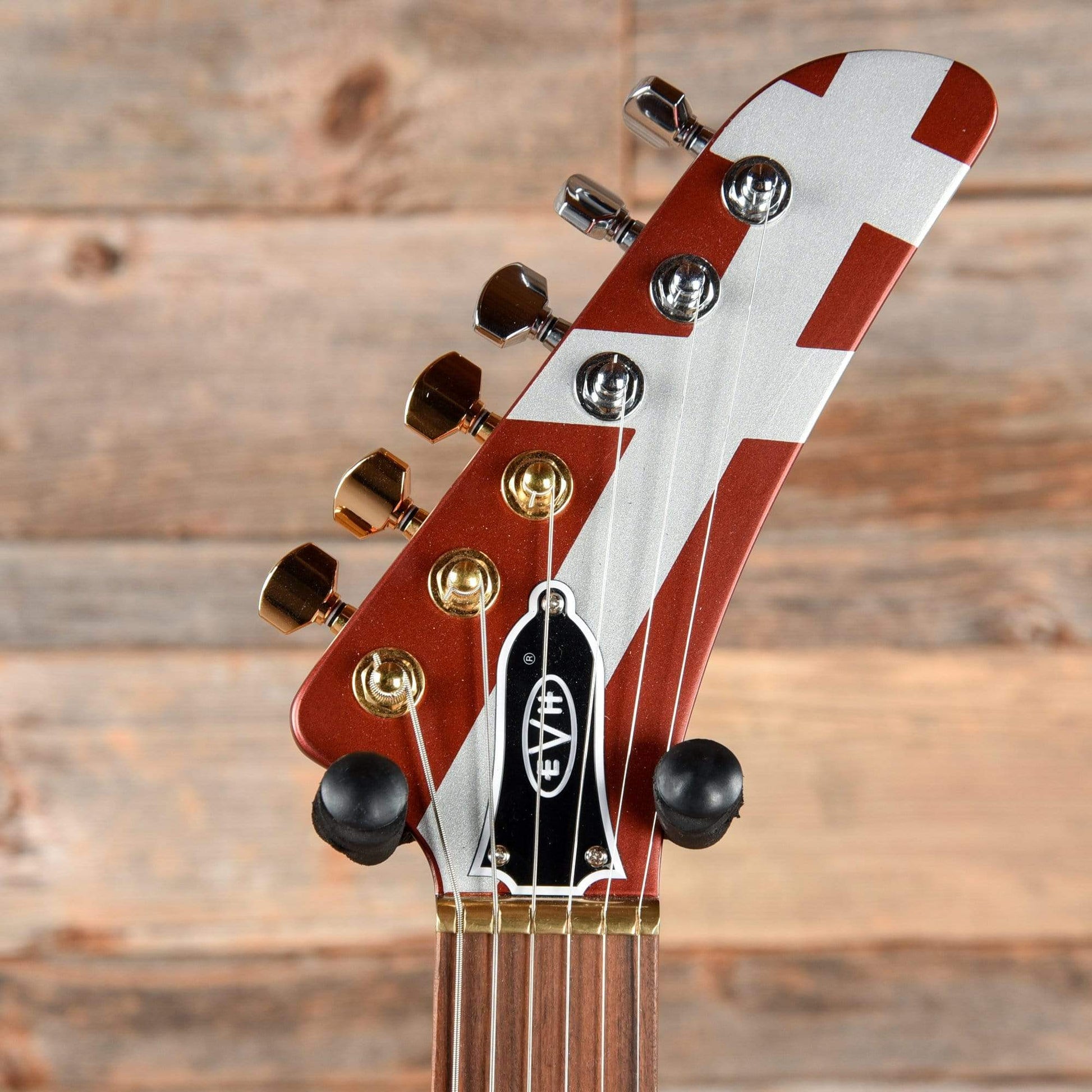 EVH Striped Series Shark Burgundy/Silver Stripes 2019 Electric Guitars / Solid Body