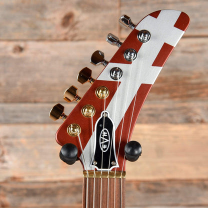 EVH Striped Series Shark Burgundy/Silver Stripes 2019 Electric Guitars / Solid Body