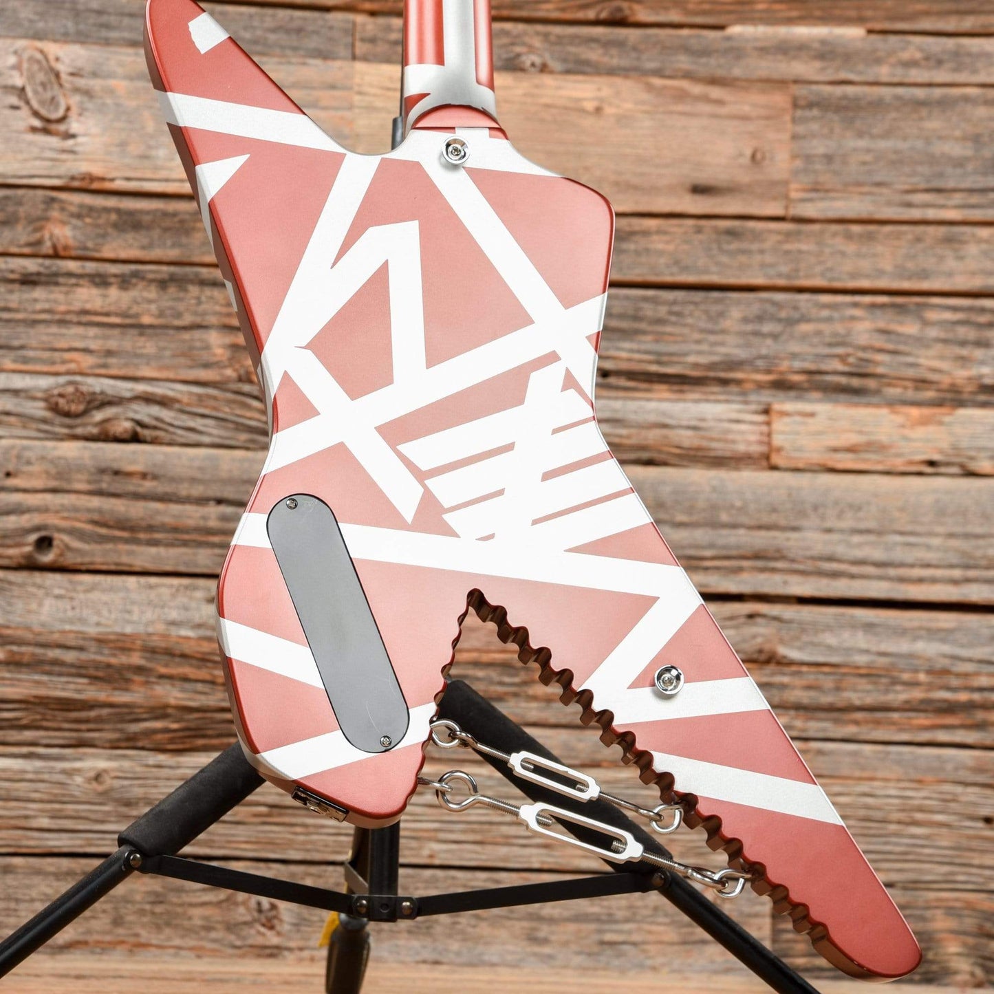 EVH Striped Series Shark Burgundy/Silver Stripes 2019 Electric Guitars / Solid Body