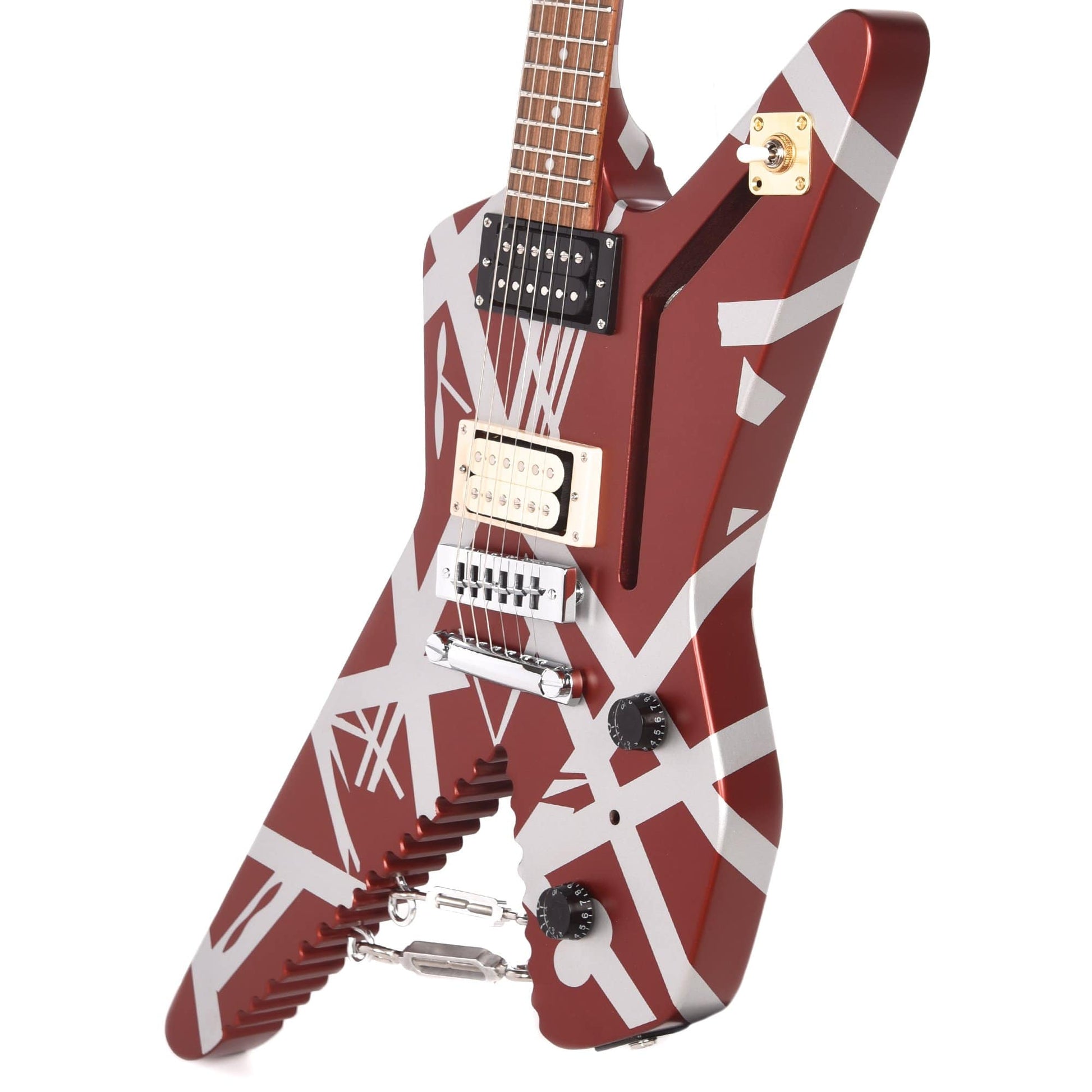 EVH Striped Series Shark Burgundy w/Silver Stripes Electric Guitars / Solid Body