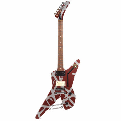 EVH Striped Series Shark Burgundy w/Silver Stripes Electric Guitars / Solid Body