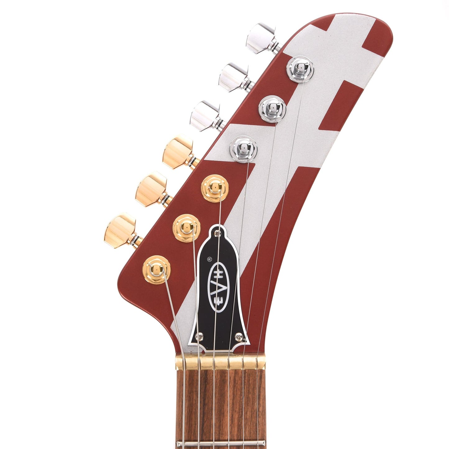 EVH Striped Series Shark Burgundy w/Silver Stripes Electric Guitars / Solid Body