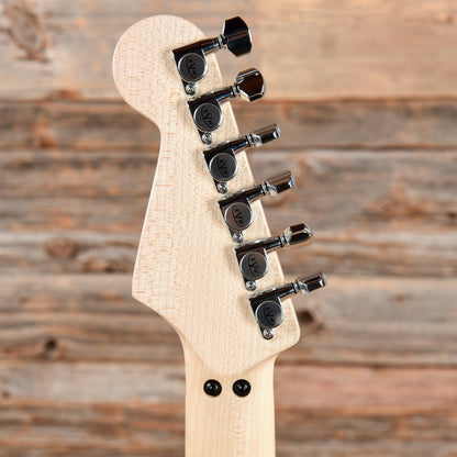 EVH Striped Series White with Black Stripes Electric Guitars / Solid Body