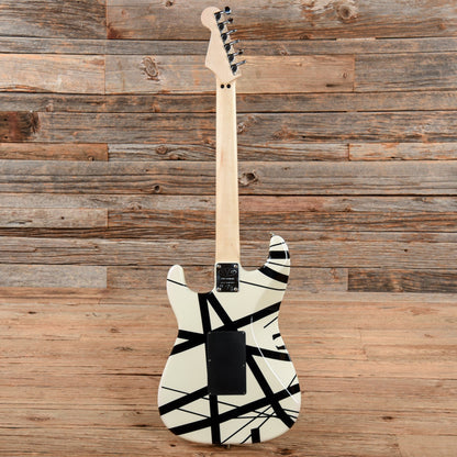 EVH Striped Series White with Black Stripes Electric Guitars / Solid Body