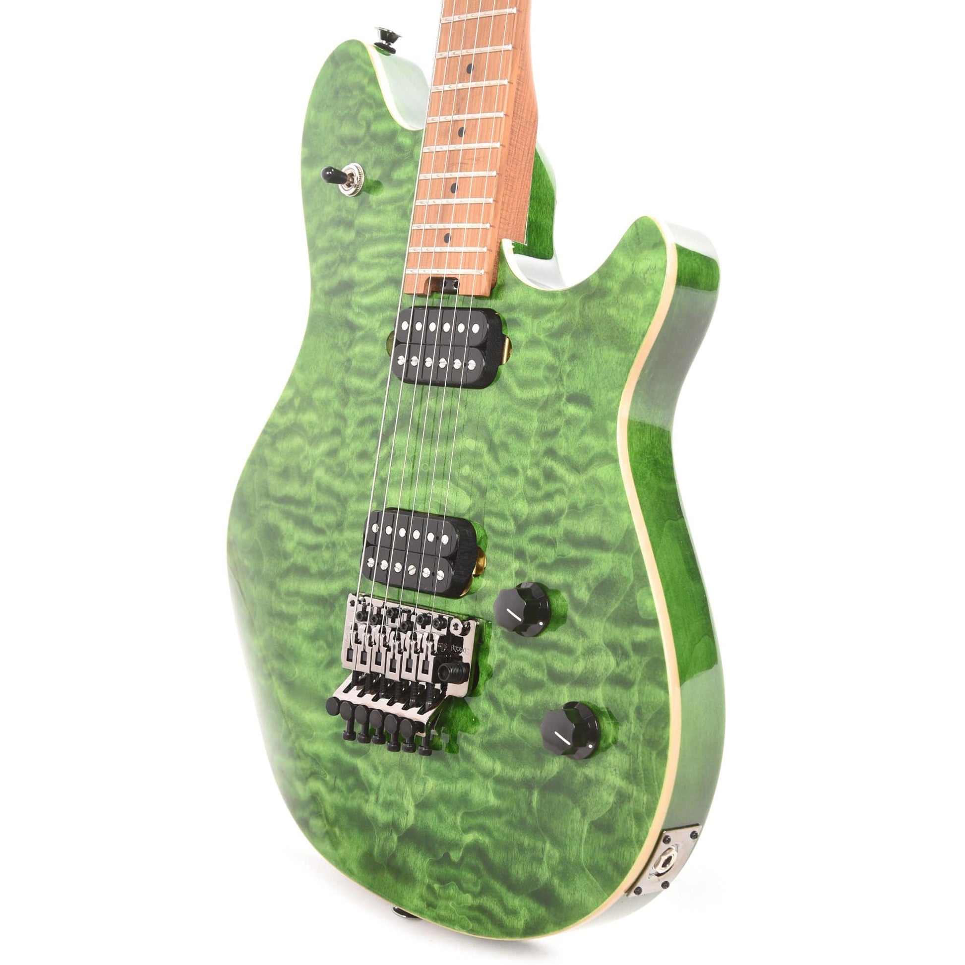 EVH Wolfgang Standard Quilt Maple Transparent Green Electric Guitars / Solid Body