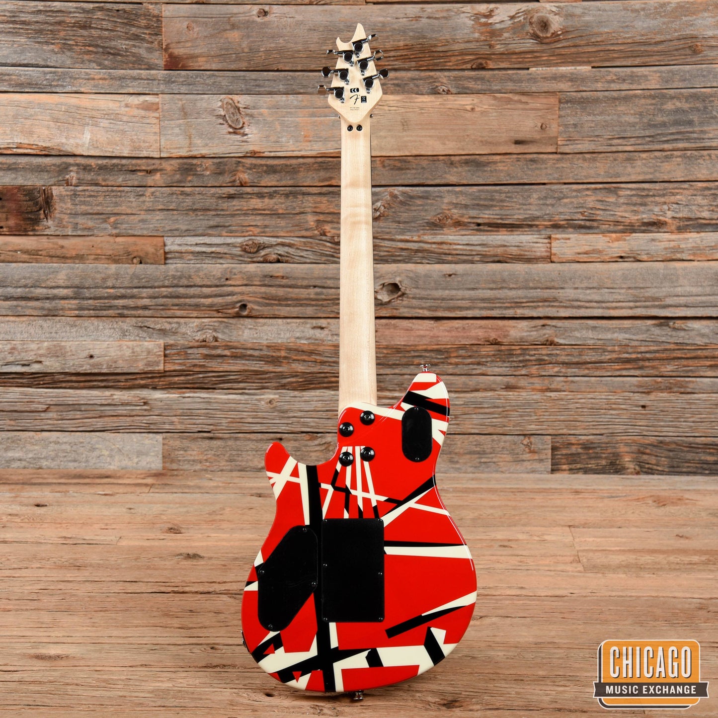 EVH Special, Ebony Fingerboard, Red with Black and White Stripes MIM