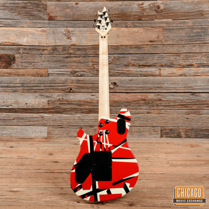 EVH Special, Ebony Fingerboard, Red with Black and White Stripes MIM