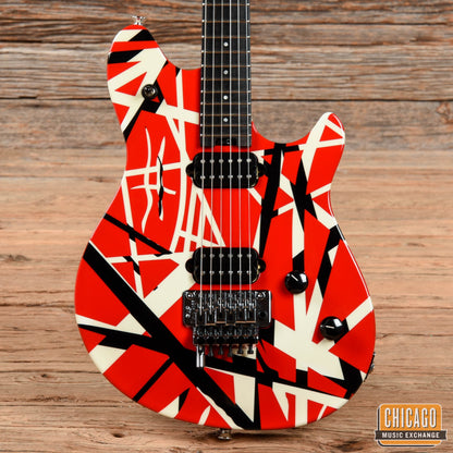 EVH Special, Ebony Fingerboard, Red with Black and White Stripes MIM