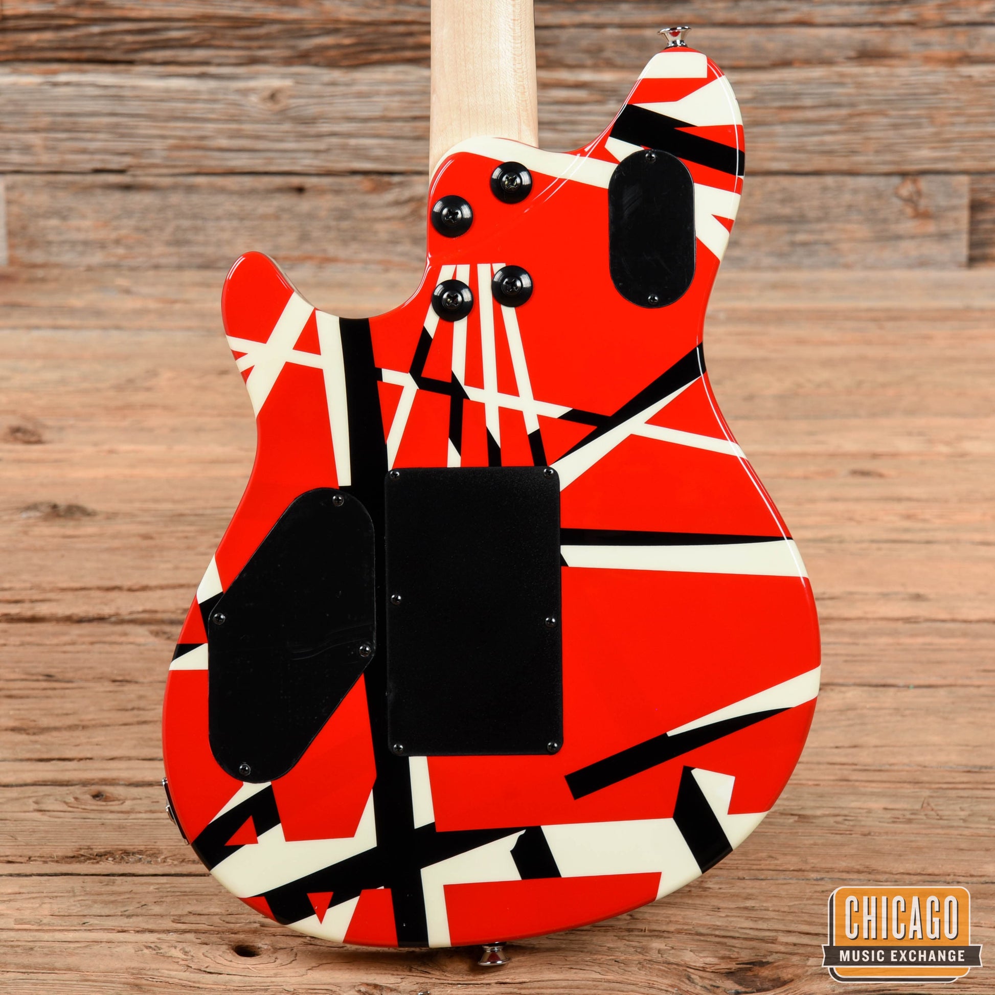 EVH Special, Ebony Fingerboard, Red with Black and White Stripes MIM