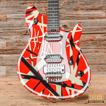 EVH Special, Ebony Fingerboard, Red with Black and White Stripes MIM