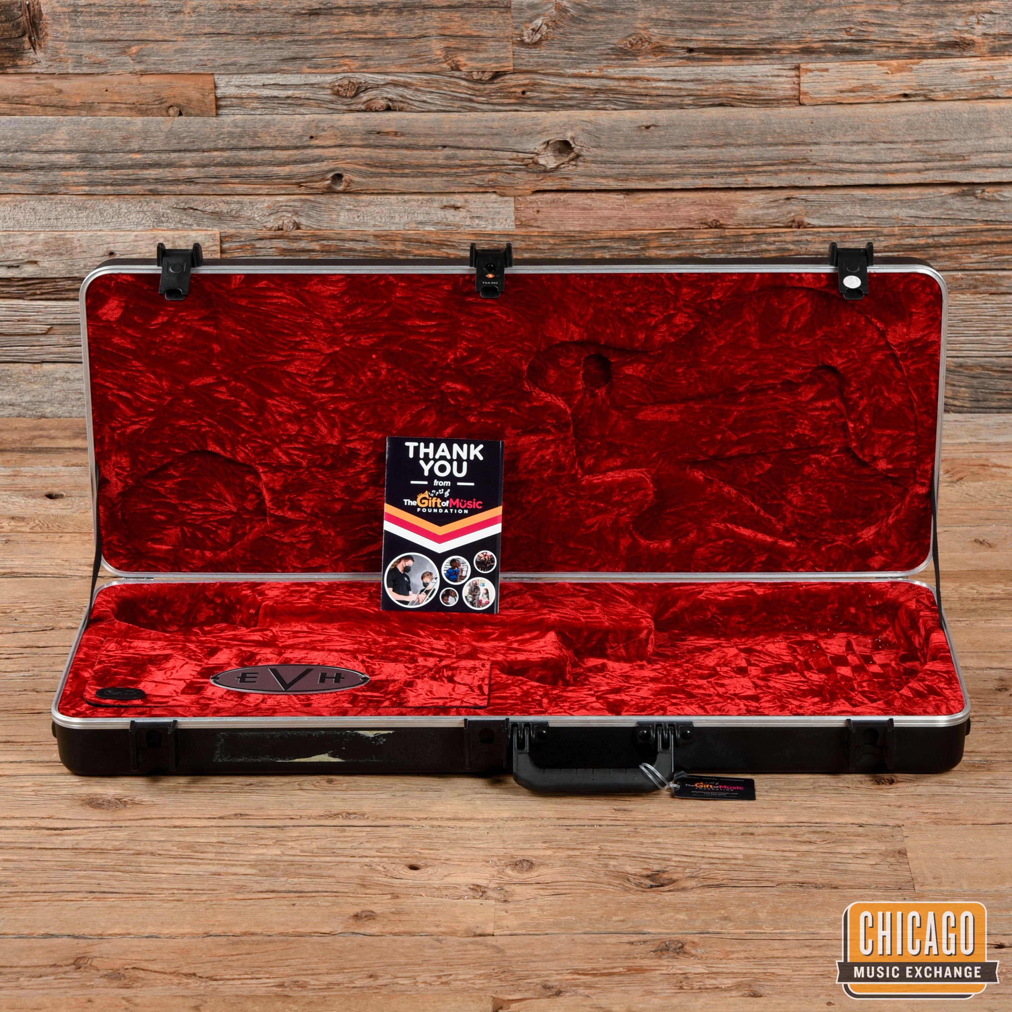 EVH Special, Ebony Fingerboard, Red with Black and White Stripes MIM