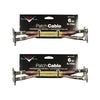 Fender Custom Shop Series Instrument Patch Cable 6" A/A Tweed 4 Pack Bundle Accessories / Cables