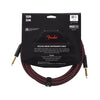 Fender Deluxe 10' Tweed Instrument Cable Oxblood Accessories / Cables