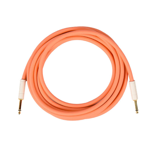 Fender Deluxe Instrument Cable Pacific Peach 10' Straight-Straight Accessories / Cables
