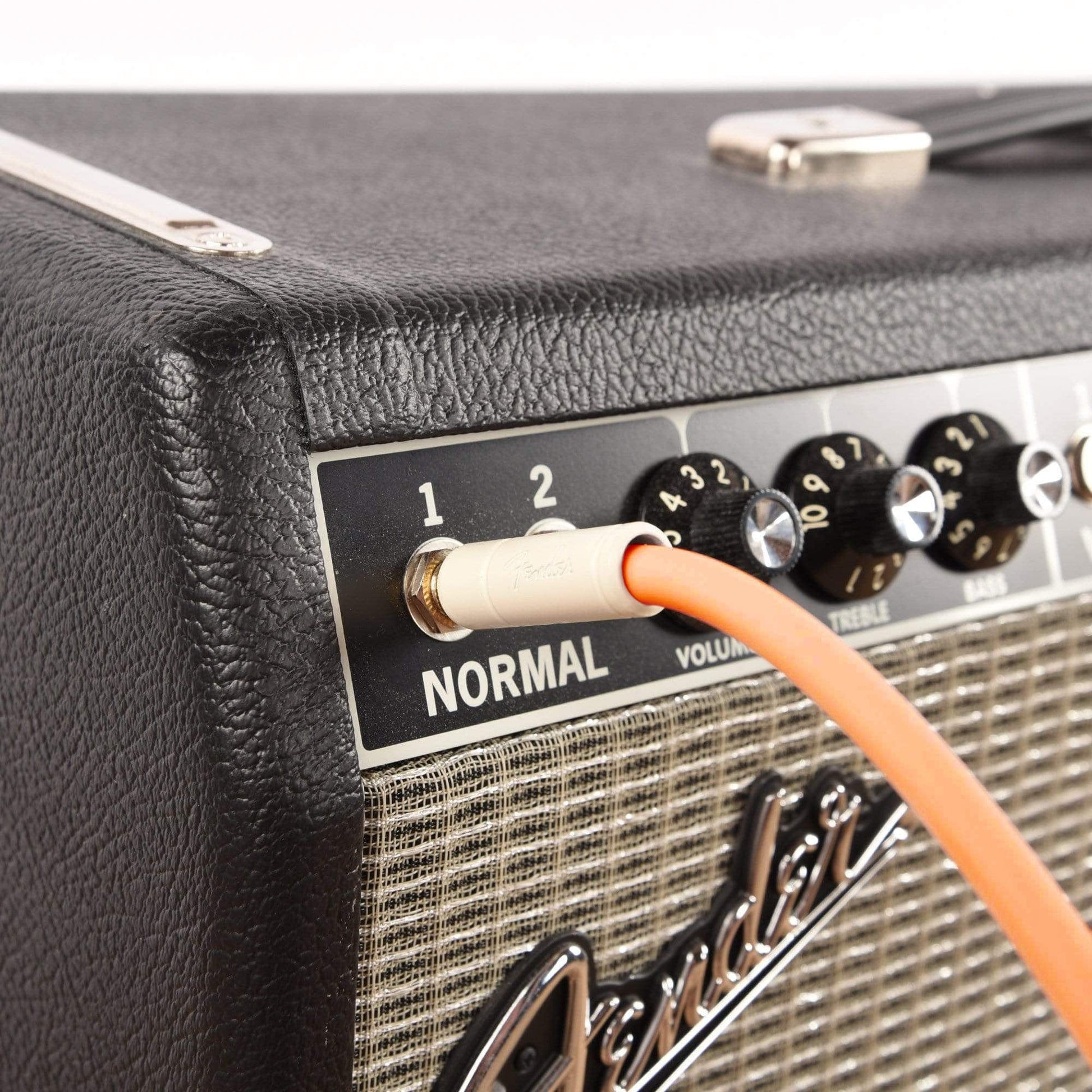 Fender Deluxe Instrument Cable Pacific Peach 18.6' Angle-Straight Accessories / Cables