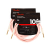 Fender Deluxe Instrument Cable Shell Pink 10' Straight-Straight (CME Exclusive) 2 Pack Bundle Accessories / Cables