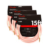 Fender Deluxe Instrument Cable Shell Pink 15' Straight-Straight (CME Exclusive) 3 Pack Bundle Accessories / Cables