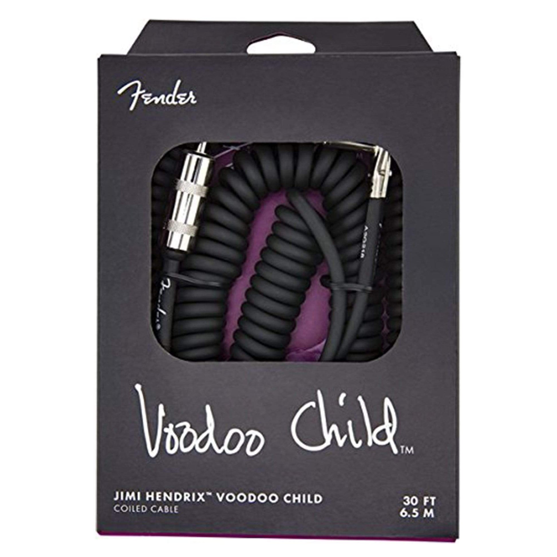 Fender Jimi Hendrix Voodoo Child 30' Cable Black Accessories / Cables