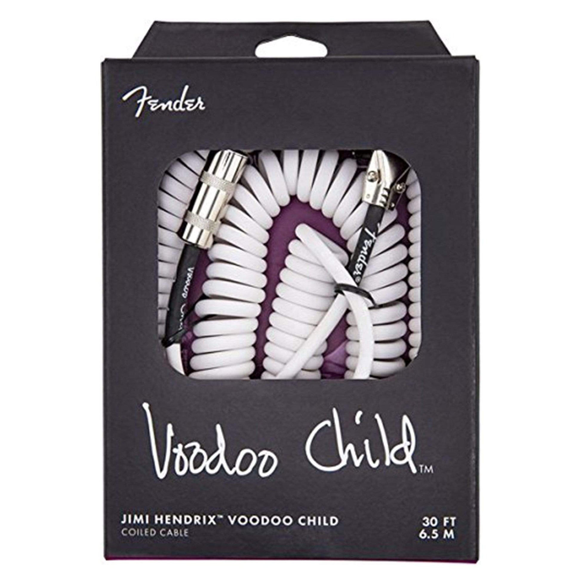 Fender Jimi Hendrix Voodoo Child 30' Cable White Accessories / Cables