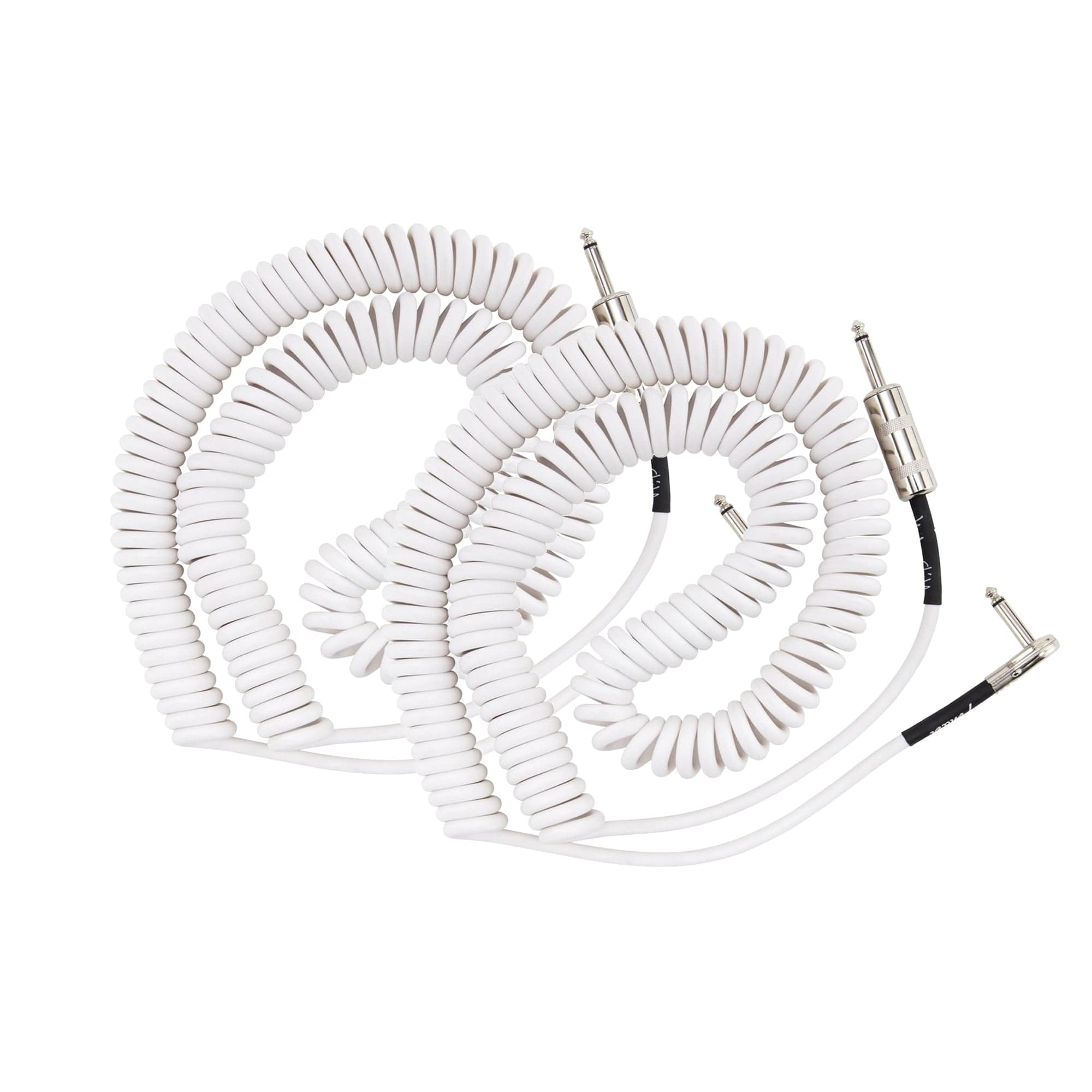 Fender Jimi Hendrix Voodoo Child 30' Cable White 2 Pack Bundle Accessories / Cables