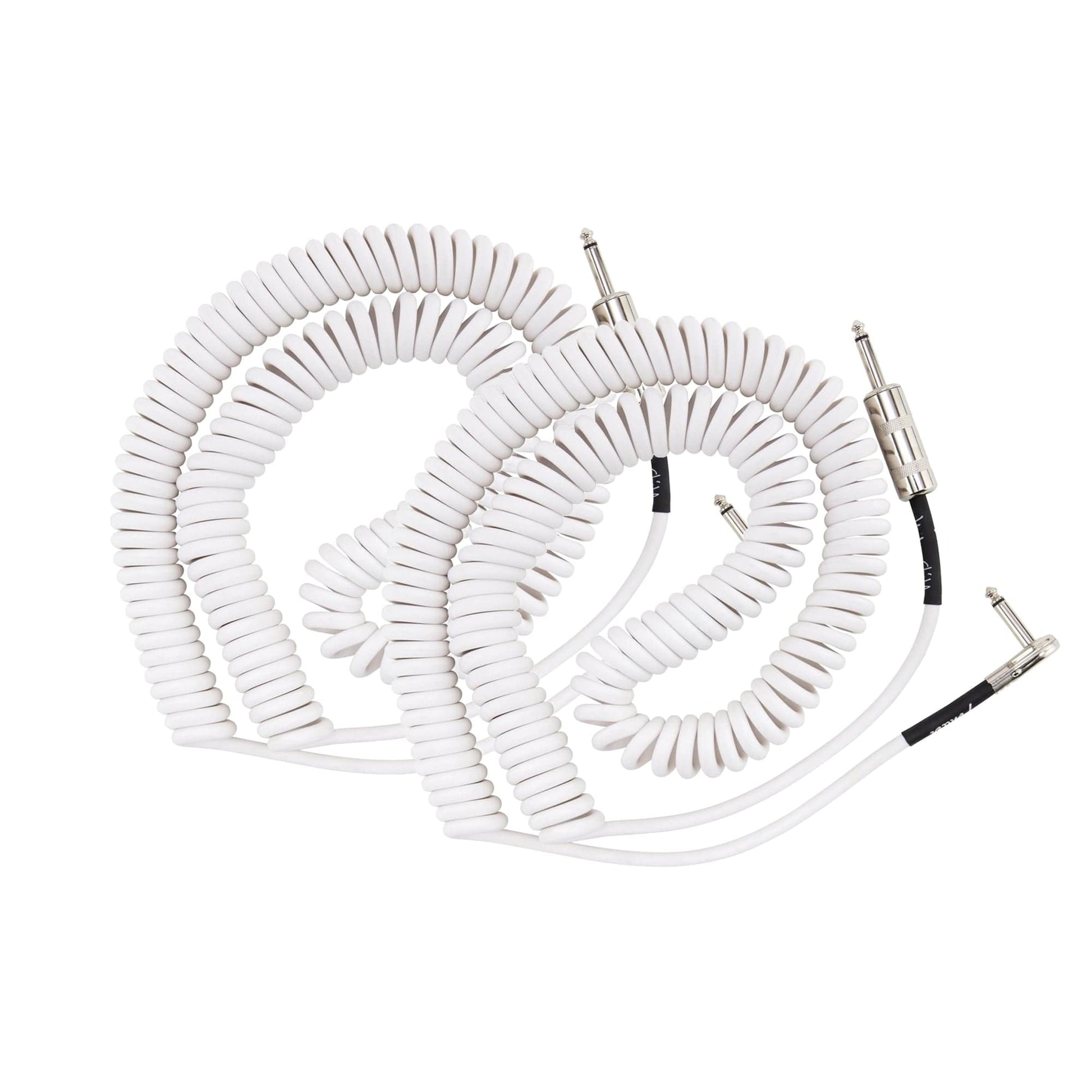 Fender Jimi Hendrix Voodoo Child 30' Cable White 2 Pack Bundle Accessories / Cables