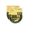 Fender Joe Strummer Professional 13' Instrument Cable Drab Green 2 Pack Bundle Accessories / Cables