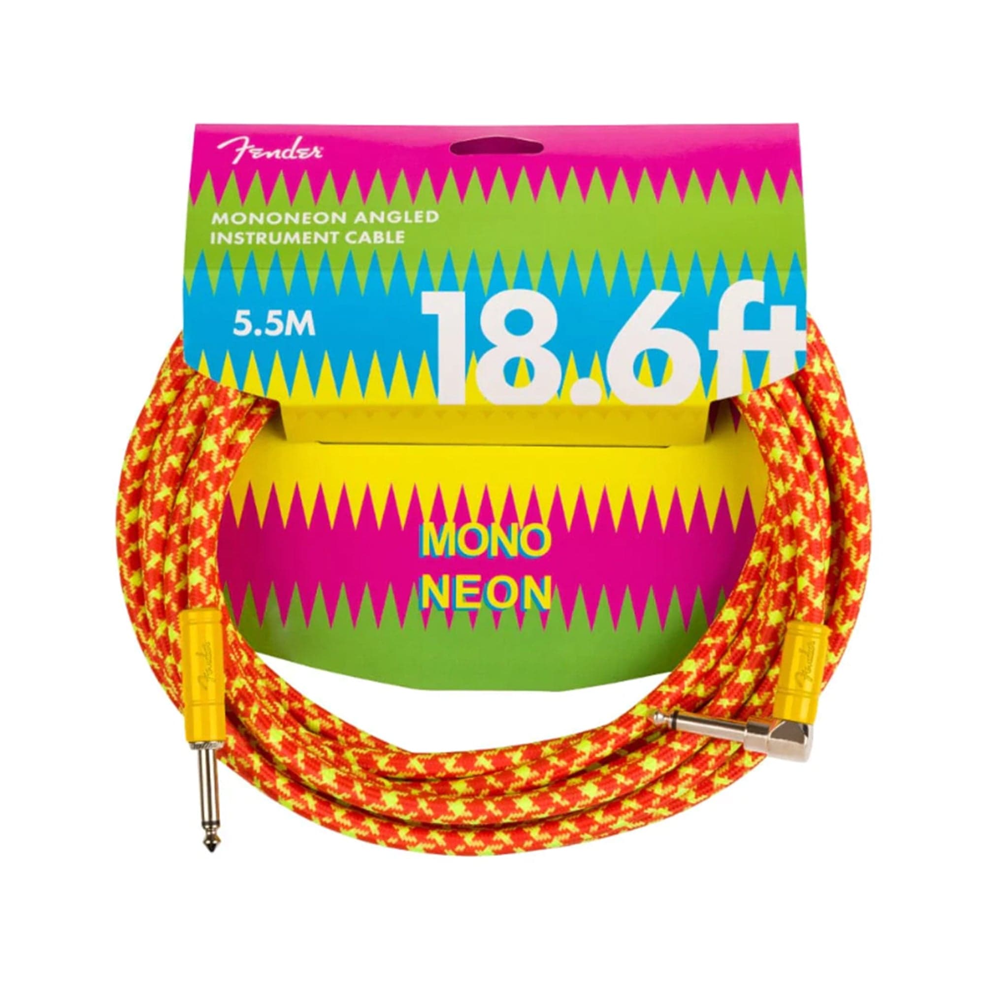 Fender MonoNeon Instrument Cable 18.6' Orange Accessories / Cables