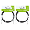 Fender Performance Series Instrument Cable 5' S/S Black 2 Pack Bundle Accessories / Cables