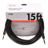 Fender Professional 15' Instrument Cable Black S/S Accessories / Cables