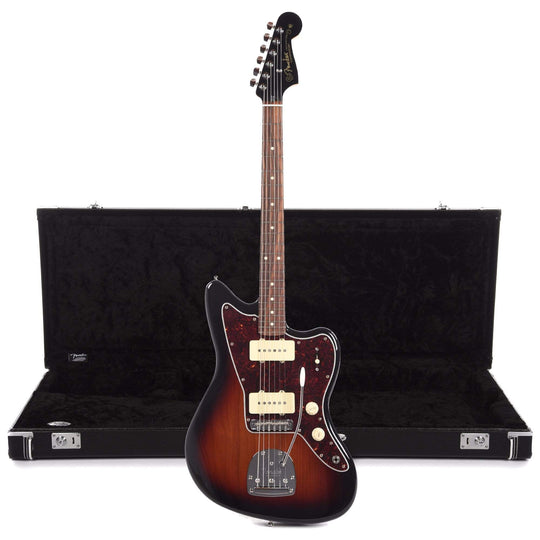 Fender Player Jazzmaster 3-Color Sunburst w/Black Headcap, Pure Vintage '65 Pickups, & Series/Parallel 4-Way and Hardshell Case Bundle Accessories / Cases and Gig Bags / Guitar Cases