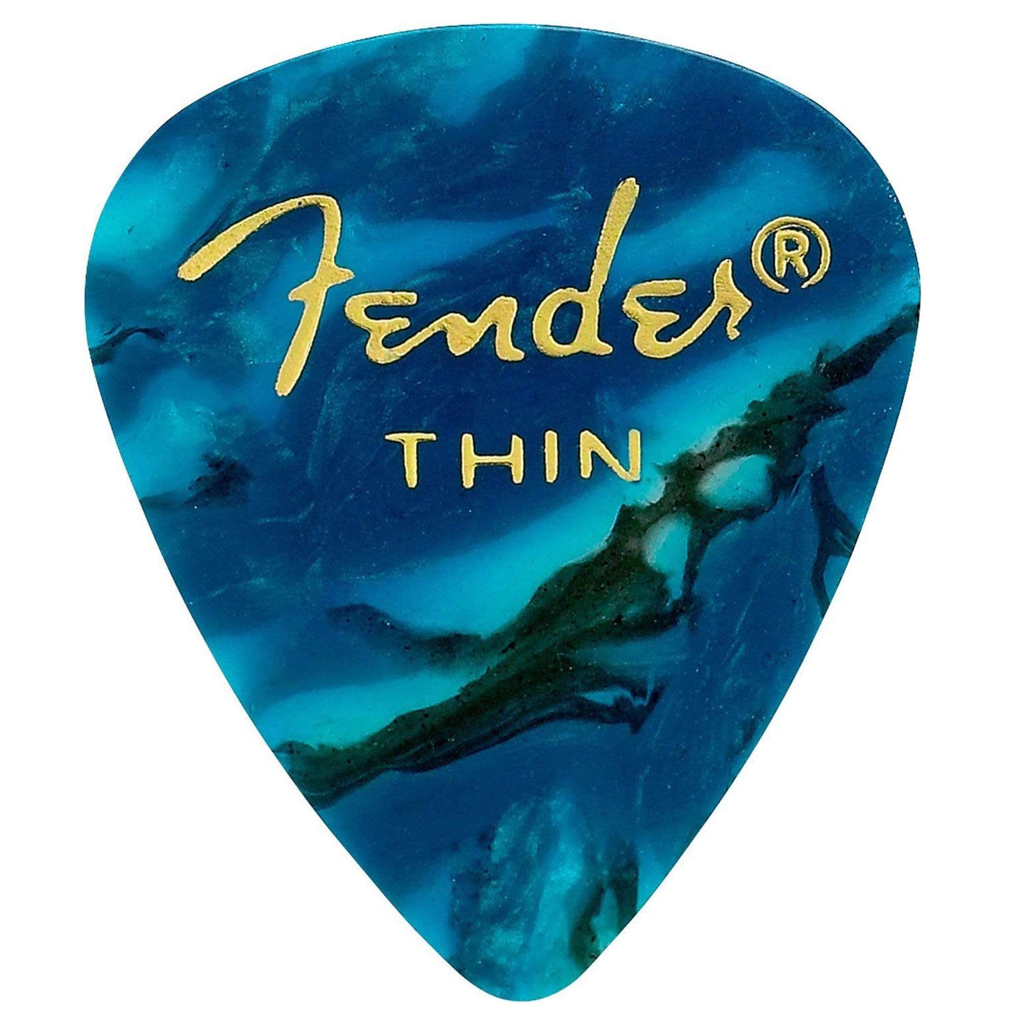 Fender 351 Pick Pack (12) Ocean Turquoise Thin Accessories / Picks