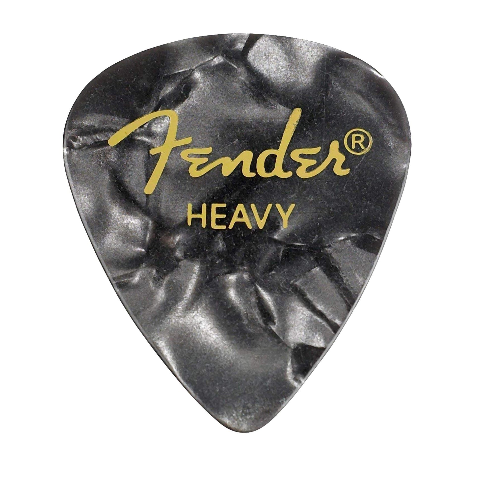 Fender 351 Pick Pack Black MOTO Heavy 5 Pack (60) Bundle Accessories / Picks