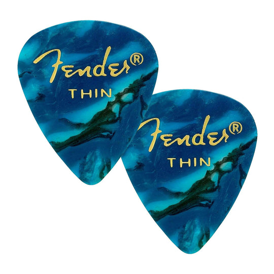 Fender 351 Pick Pack Ocean Turquoise Thin 2 Pack (24) Bundle Accessories / Picks