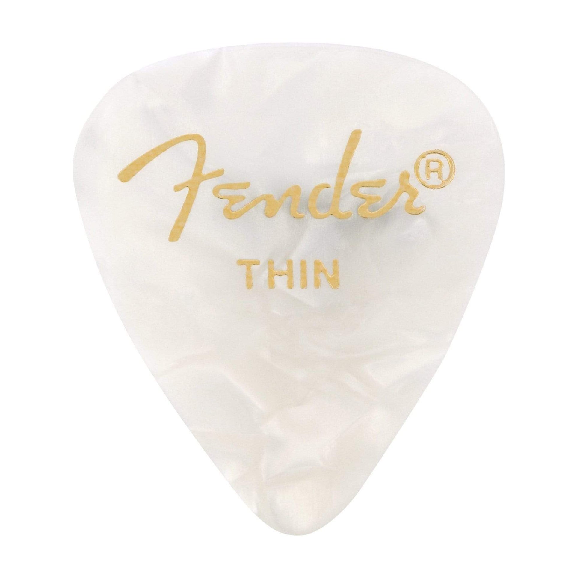 Fender 351 Pick Pack White MOTO Thin 4 Pack (48) Bundle Accessories / Picks
