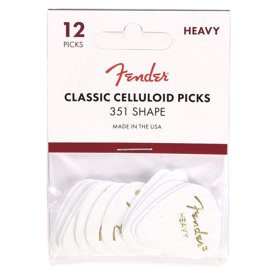 Fender 351 Picks White Heavy 3 Pack (36) Bundle Accessories / Picks