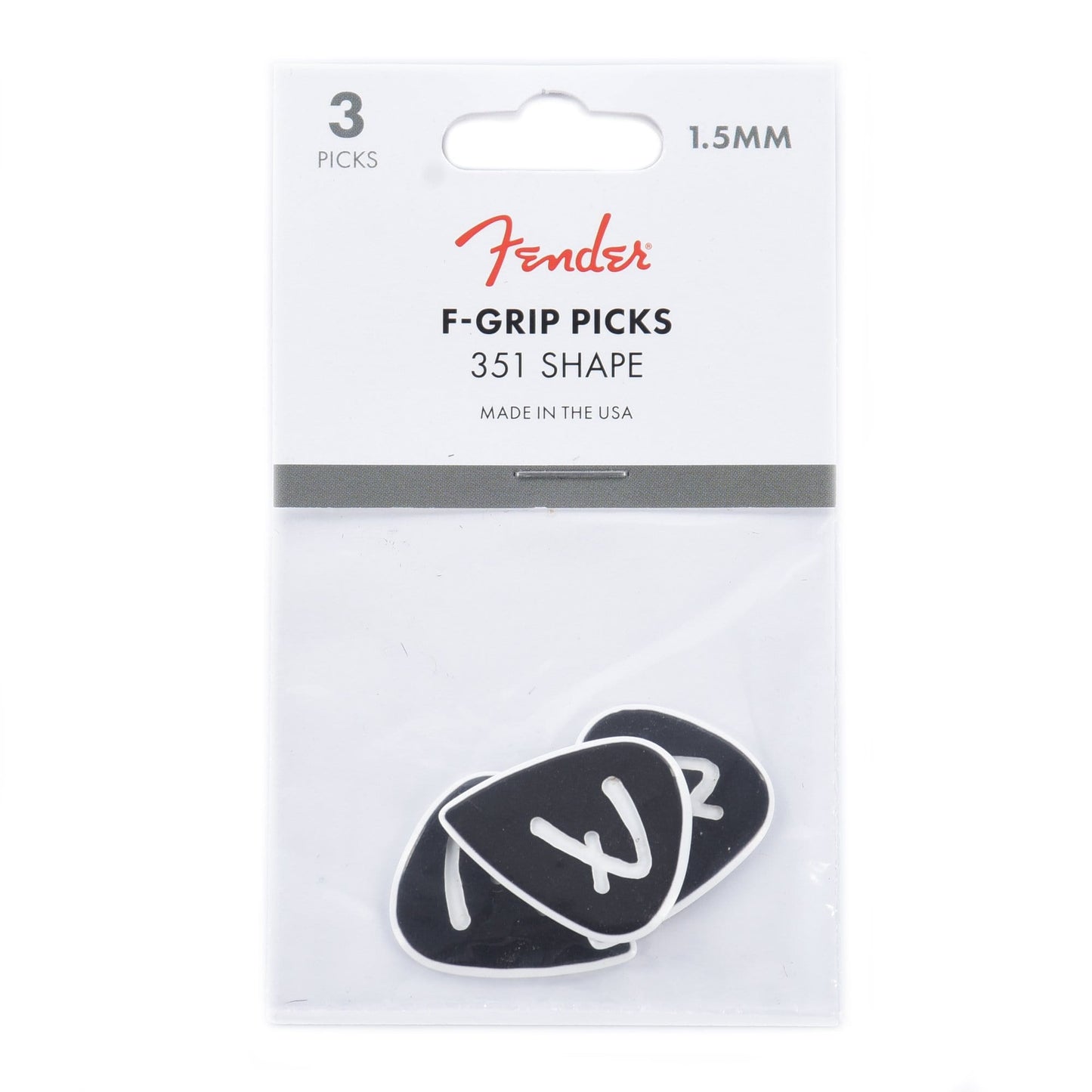 Fender F Grip Picks 351 Black 2 Pack (6) Bundle Accessories / Picks