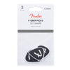 Fender F Grip Picks 351 Black 3 Pack (9) Bundle Accessories / Picks