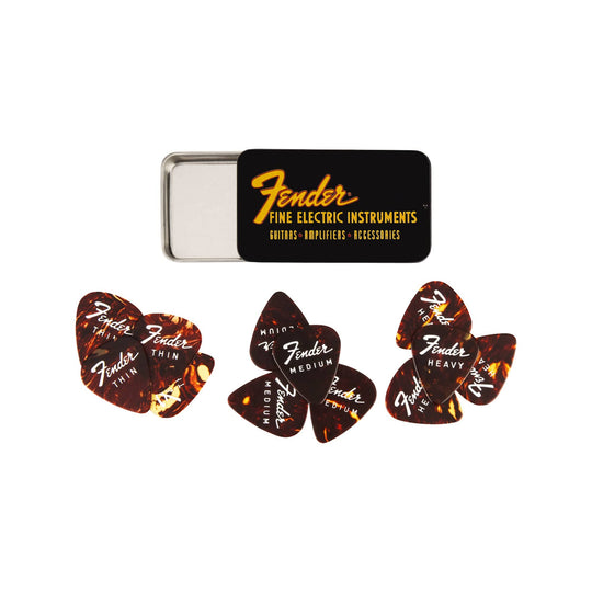 Fender Fine Electric Pick Tin 12 Pack Accessories / Picks