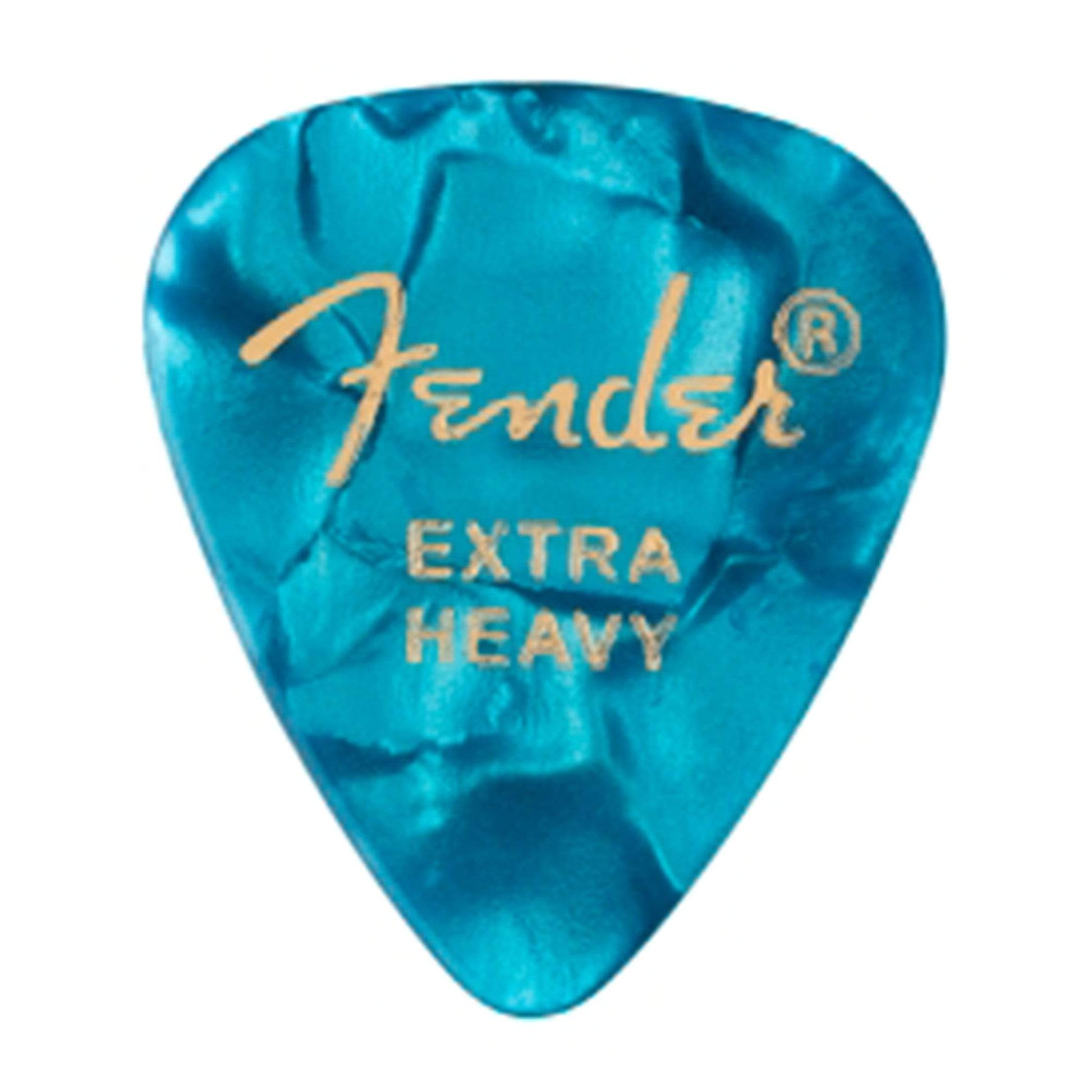 Fender Ocean Turq Extra Heavy 2 Pack (24) Bundle Accessories / Picks