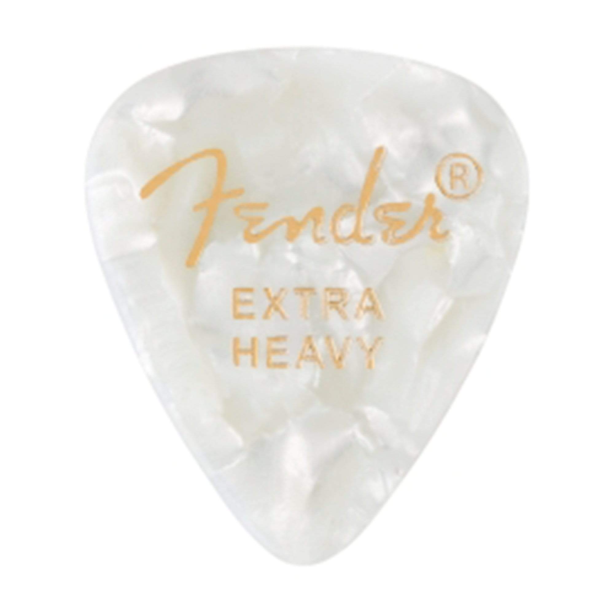 Fender White Moto Extra Heavy 351 Pick 12 Pack Accessories / Picks