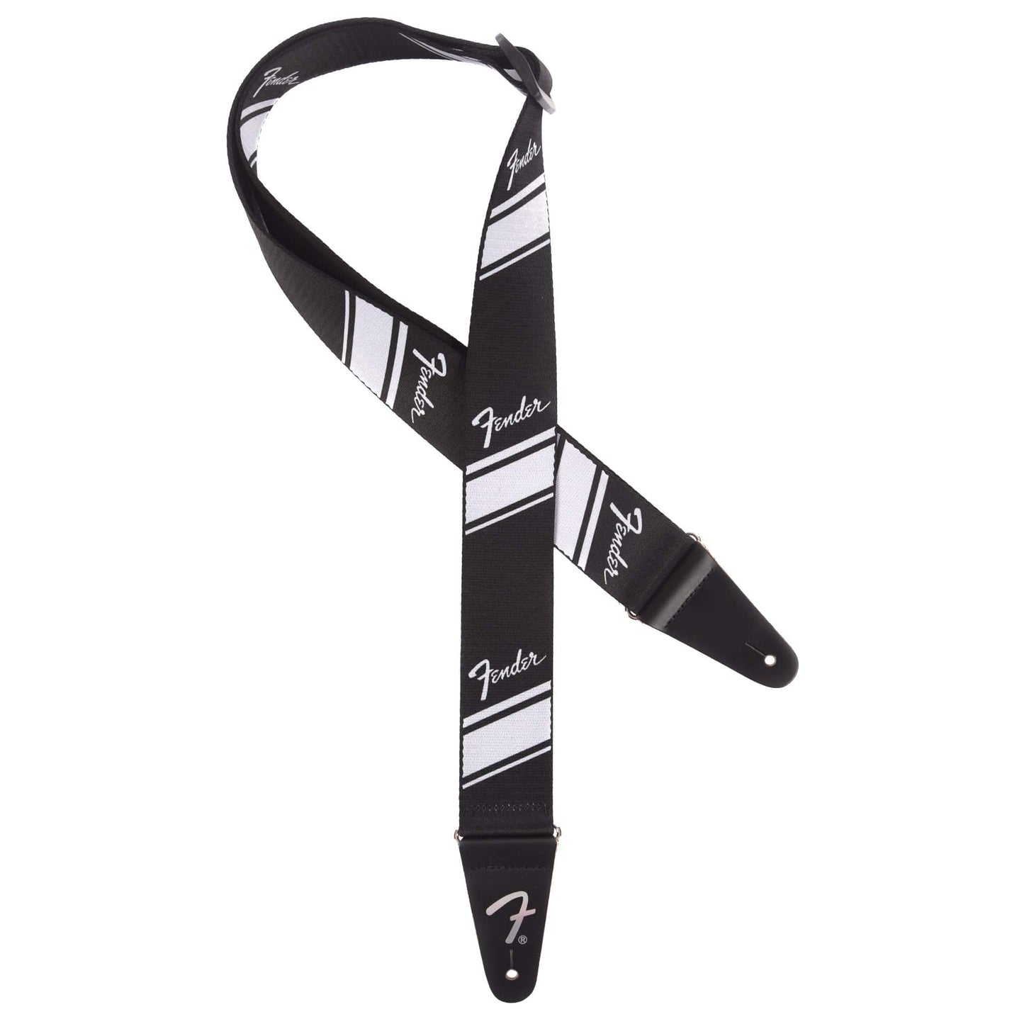 Fender 2" Competition Stripe Strap Silver Accessories / Straps