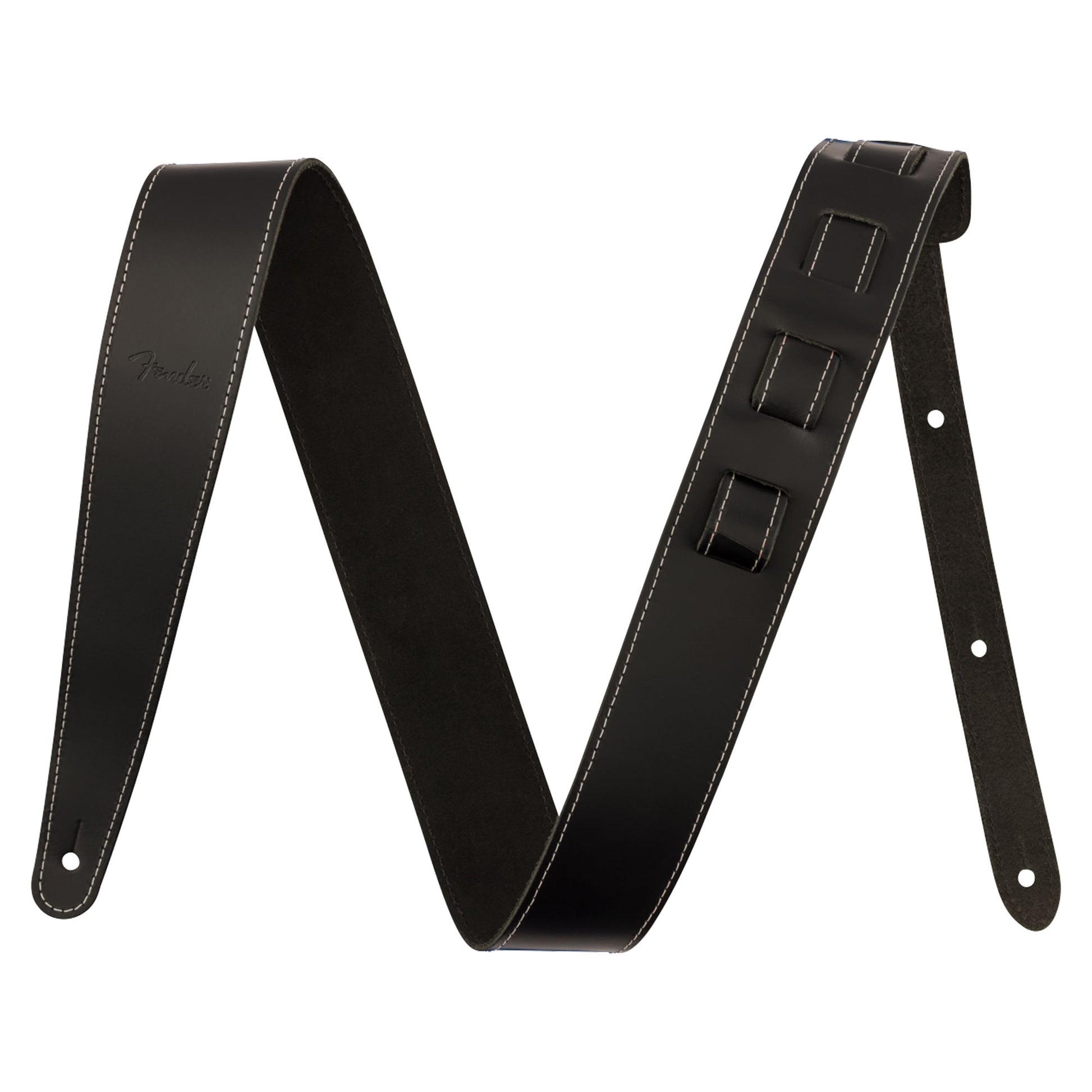 Fender 2" Essentials Leather Strap Black Accessories / Straps